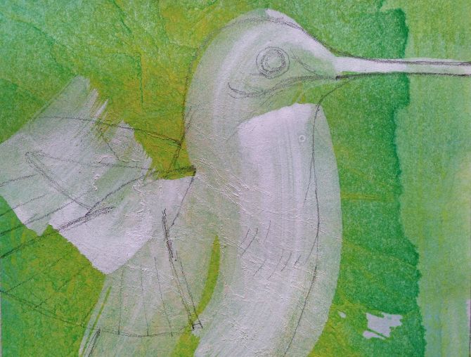 Ground, white, pencil outline