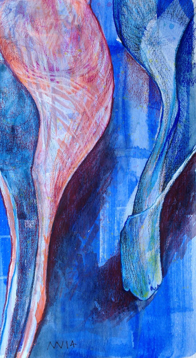 Casein, inktense pencils, prismacolor pencils