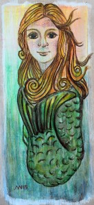 Mermaid study for larger painting