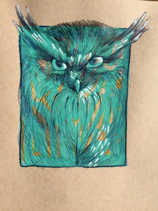 Goofing off with new art supplies