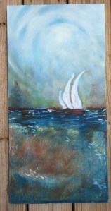 Finished painting: oil paint stick on canvas