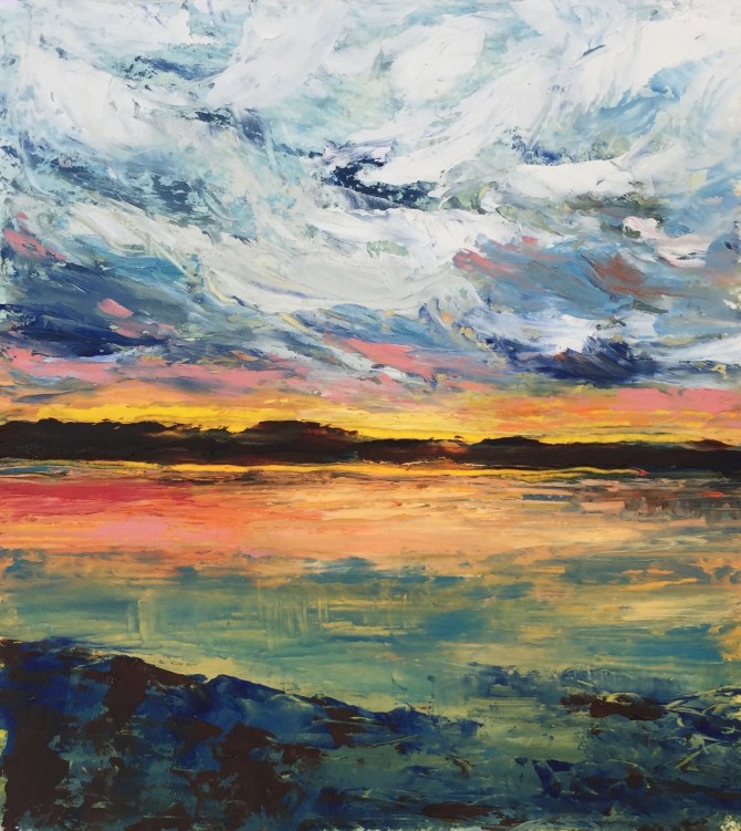 small study: oil bar, 5" x 6"