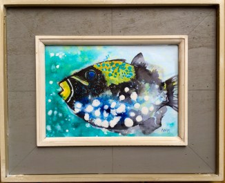 Trigger Fish: Ink & Watercolor, 5" x 7"